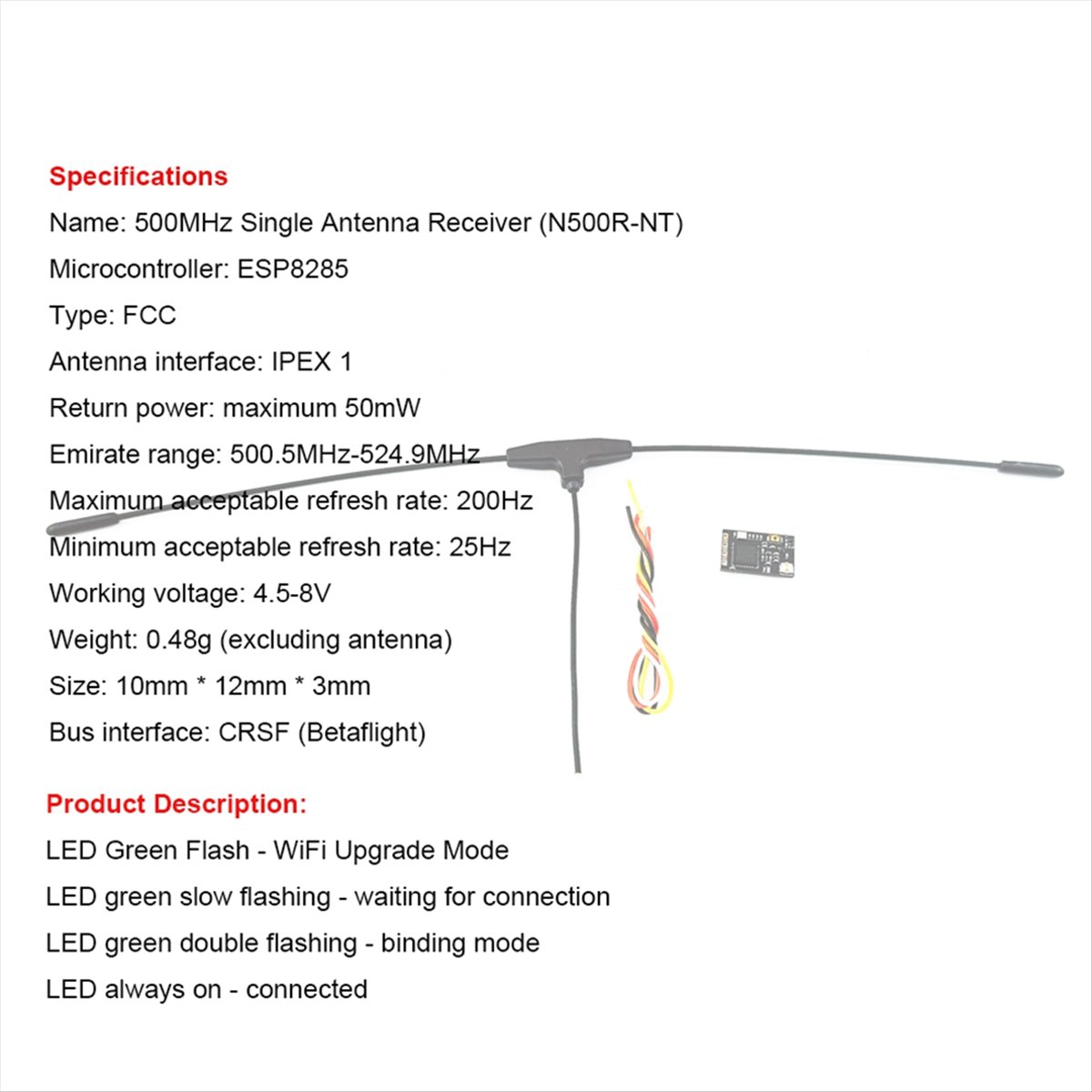 500MHz Receiver 500.5MHz-524.9 - Drone Receiver 리뷰 및 가격